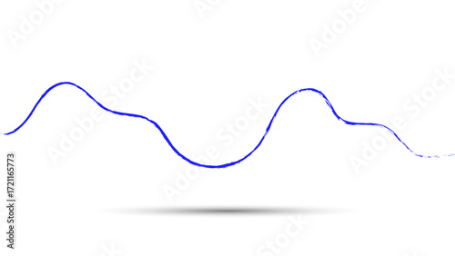 Abstract Blue Line Graphic with Dynamic Wave Form