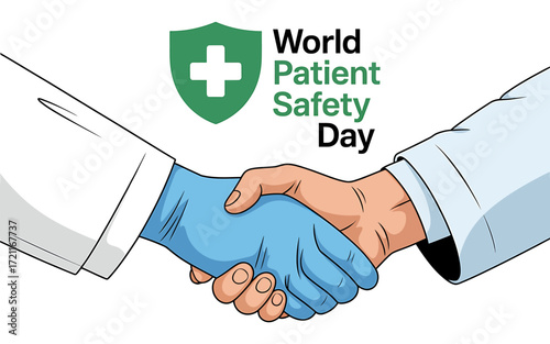 Celebrating World Patient Safety Day with Doctor Handshake Collaboration and Healthcare Focus Ensuring Safe and Reliable Medical Services for All Patients Promoting Quality in Healthcare