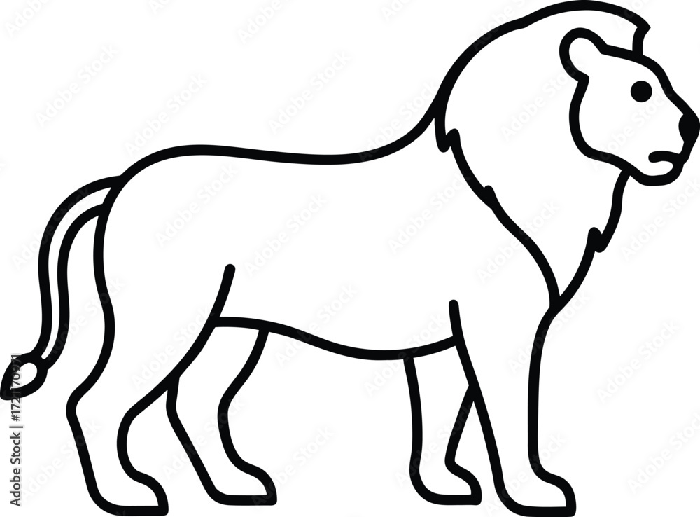 Fototapeta premium Vector illustration of a white horse silhouette, a wild
