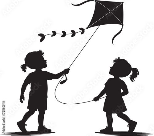 Boy and girl playing
