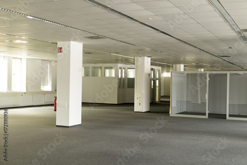 Spacious, minimalist office...