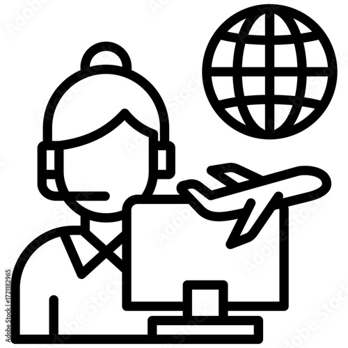 Travel Assistance line icon