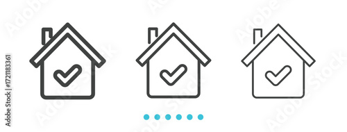 House with Check Mark Icons