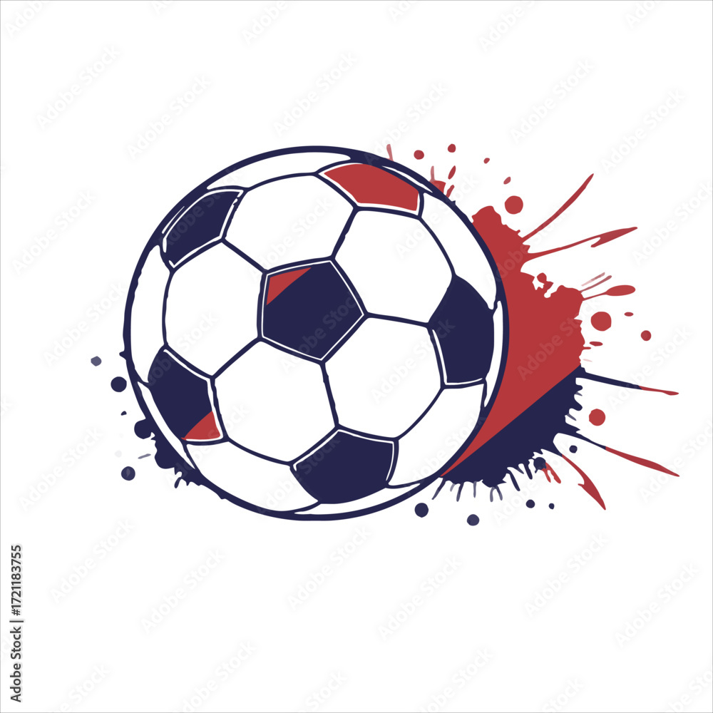 Fototapeta premium Football placed on grunge design 