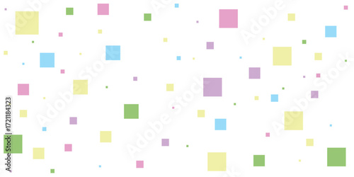 abstract background with colorful geometric shapes | Banner background with square | Elegant multi color vector illustration on white background