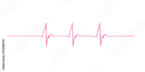 Medical ECG monitor showing a green cardiogram wave representing the heartbeat $\mathbf{pulse