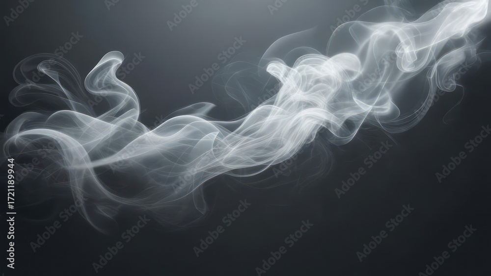 Obraz premium Abstract smoke swirls on dark background