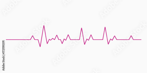 Blue and green heartbeat cardiogram wave on an ECG monitor illustrating health pulse rate