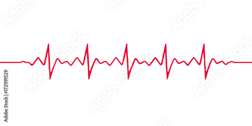 A green electrocardiogram line shows a healthy heart rate illustration on a medical monitor