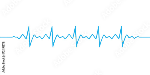 Ekg heartbeat line on a medical monitor graph illustration