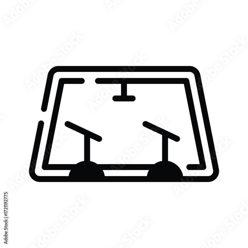 Car windshield icon for automotive repair and maintenance