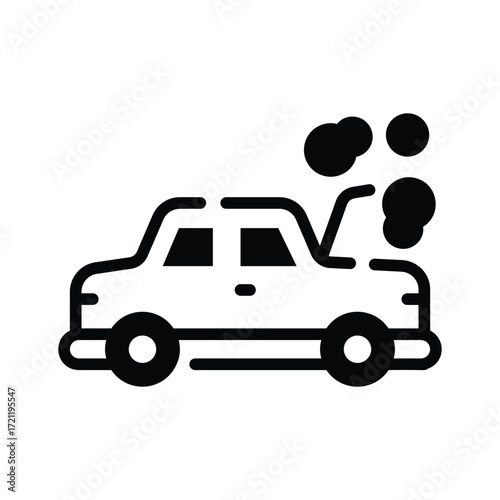 Creatively crafted amazing icon of car breakdown in modern style