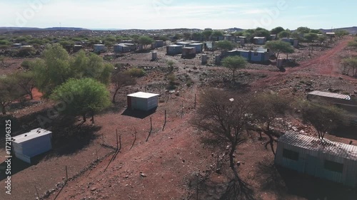 aerial view of Rural settlement in eastern cape, Kathu