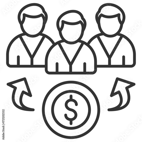 Dividend Outline Icon