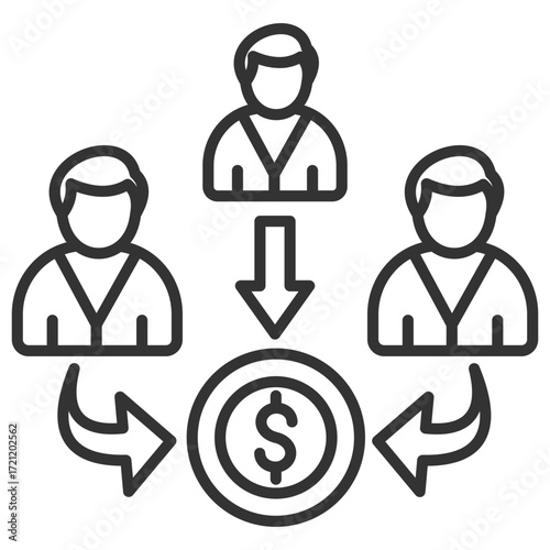 Mutual Fund Outline Icon