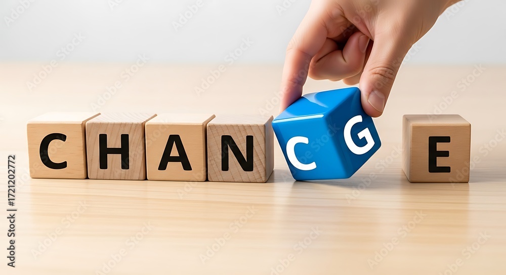 Naklejka premium Transforming chance into opportunity with strategic change