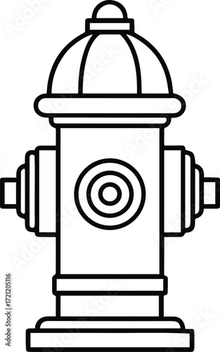 fire hydrant outline vector and illustration line art