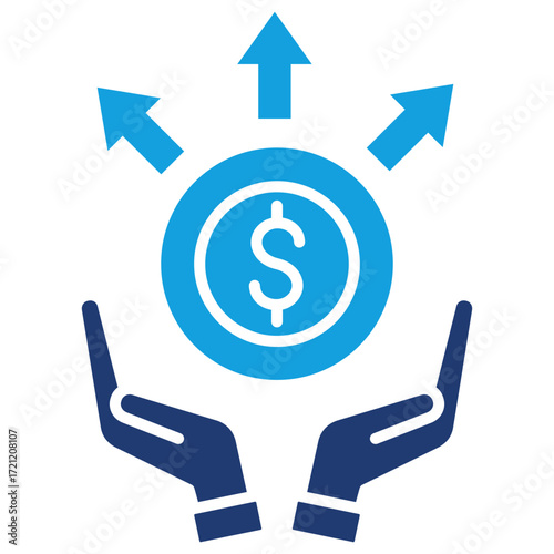 Asset Flat Blue Icon