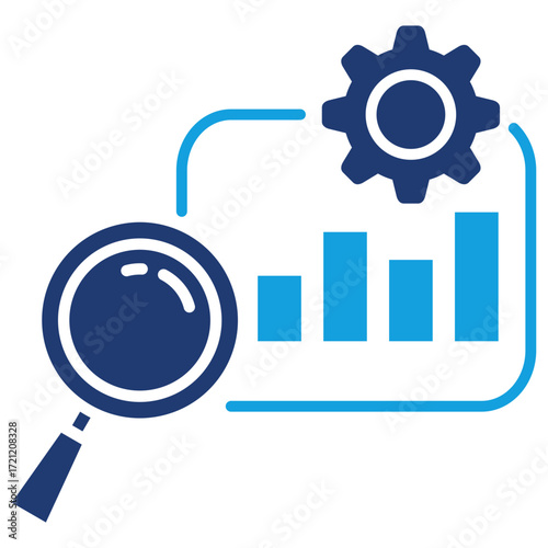 Analysis Flat Blue Icon