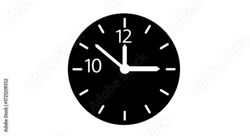 Elegant timepiece illustration exhibiting timeliness and precision, a stark monochrome