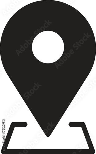 location, map, address icon Location pin icon on a simple background.