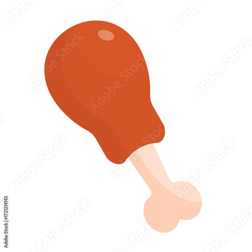 chicken thigh icon vector illustration