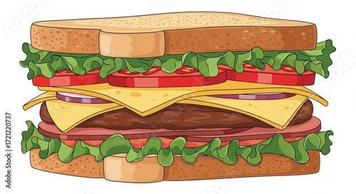 Delicious sandwich recipe with fresh ingredients for lunch and dinner food ideas and tasty meal inspiration