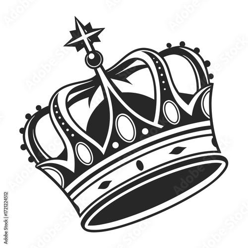 Kings crown icon set silhouette collection. Black vector illustration design.