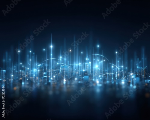 Wireless network hight speed technology smart city with security, cyberspace, telecom