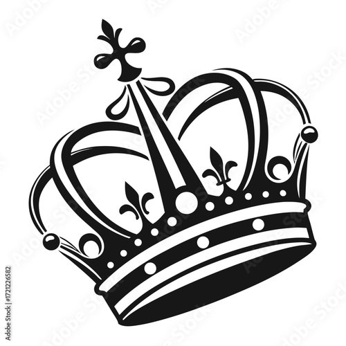 Kings crown icon set silhouette collection. Black vector illustration design.