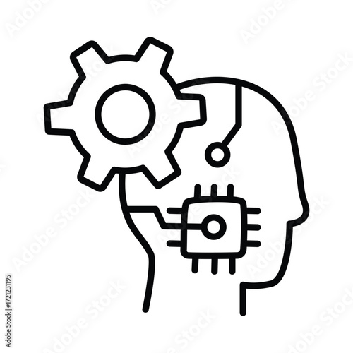 Ai Integration  doodle icon EPS 10 file