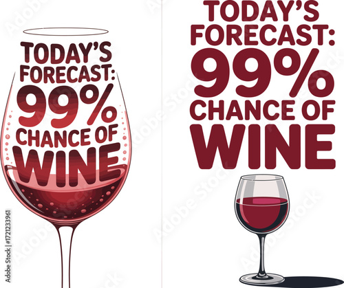 Two wine forecast images with ninety nine percent chance