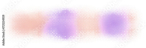 Bitmap gradation background with a pixel pattern gradient. 8-bit retro style glitch effect. Pink and purple texture with halftone grain.