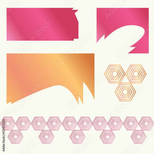 Abstract Gradient Geometric Shape Vector Set