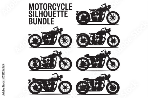 Biker Riding Vintage Motorcycle – Black and White Art