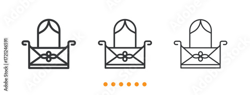 Balcony icon. Thin line icon vector