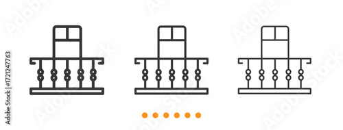 Balcony icon. Thin line icon vector