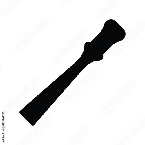 Silhouette of an antique apothecary tool for grinding and mixing compounds.