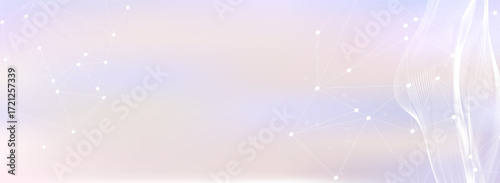 Molecular abstract structure background.
Scientific vector illustration with molecule
DNA. Medical, science and technology concept for banner template or header