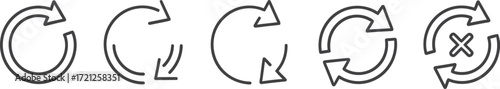 Vector Arrow Icons for Reload, Sync, and Circular Motion