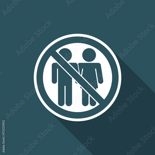 Vector illustration of access forbidden for partners" icon single isolated concept"