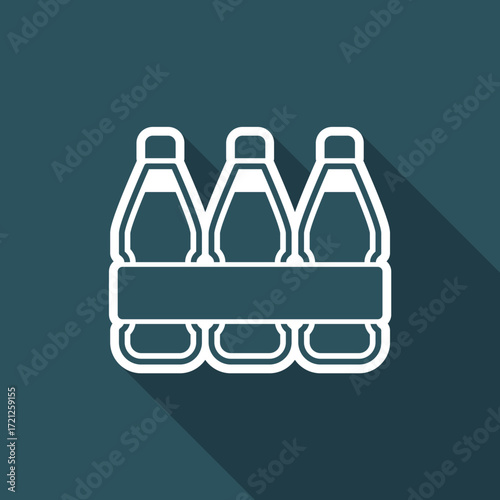 Vector illustration of single water cassette isolated icon