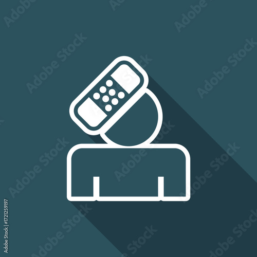 Vector illustration of single isolated injury icon