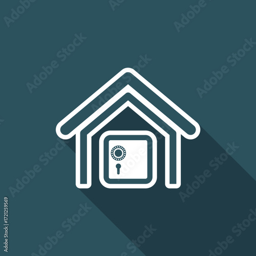 Vector illustration of single isolated bank icon