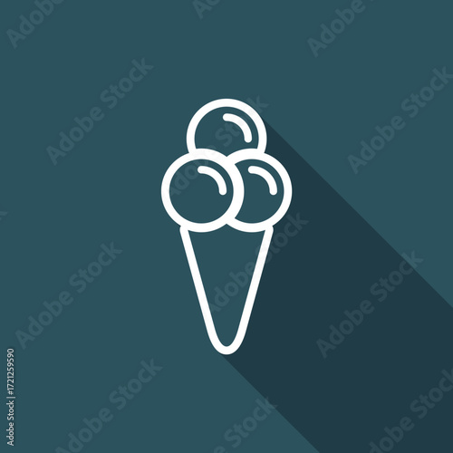 Vector illustration of single isolated icecream icon