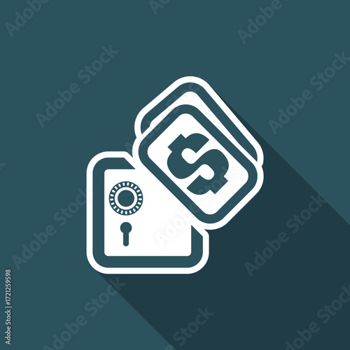 Vector illustration of single isolated safety box icon
