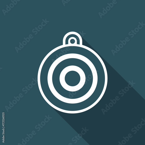 Vector illustration of single isolated target icon