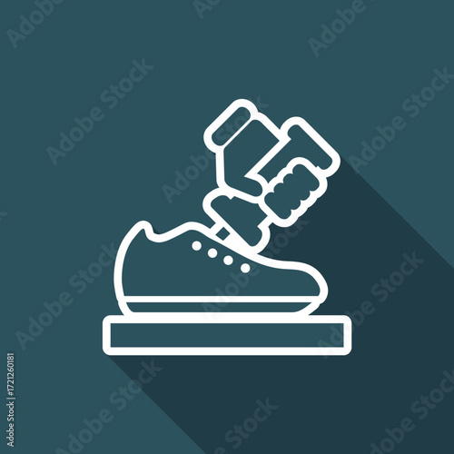 Vector illustration of single isolated shoe repair icon