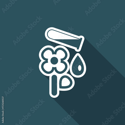Vector illustration of single isolated flower icon