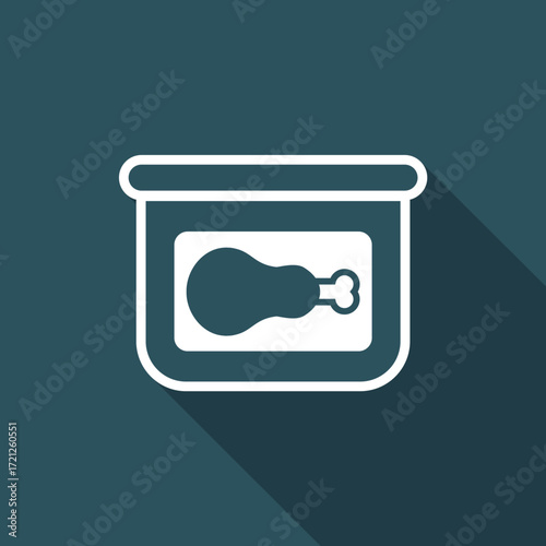 Vector illustration of single isolated meat icon